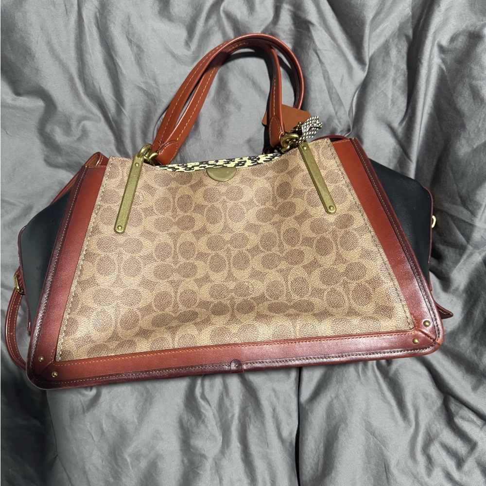 Coach Tan and Brown Tote